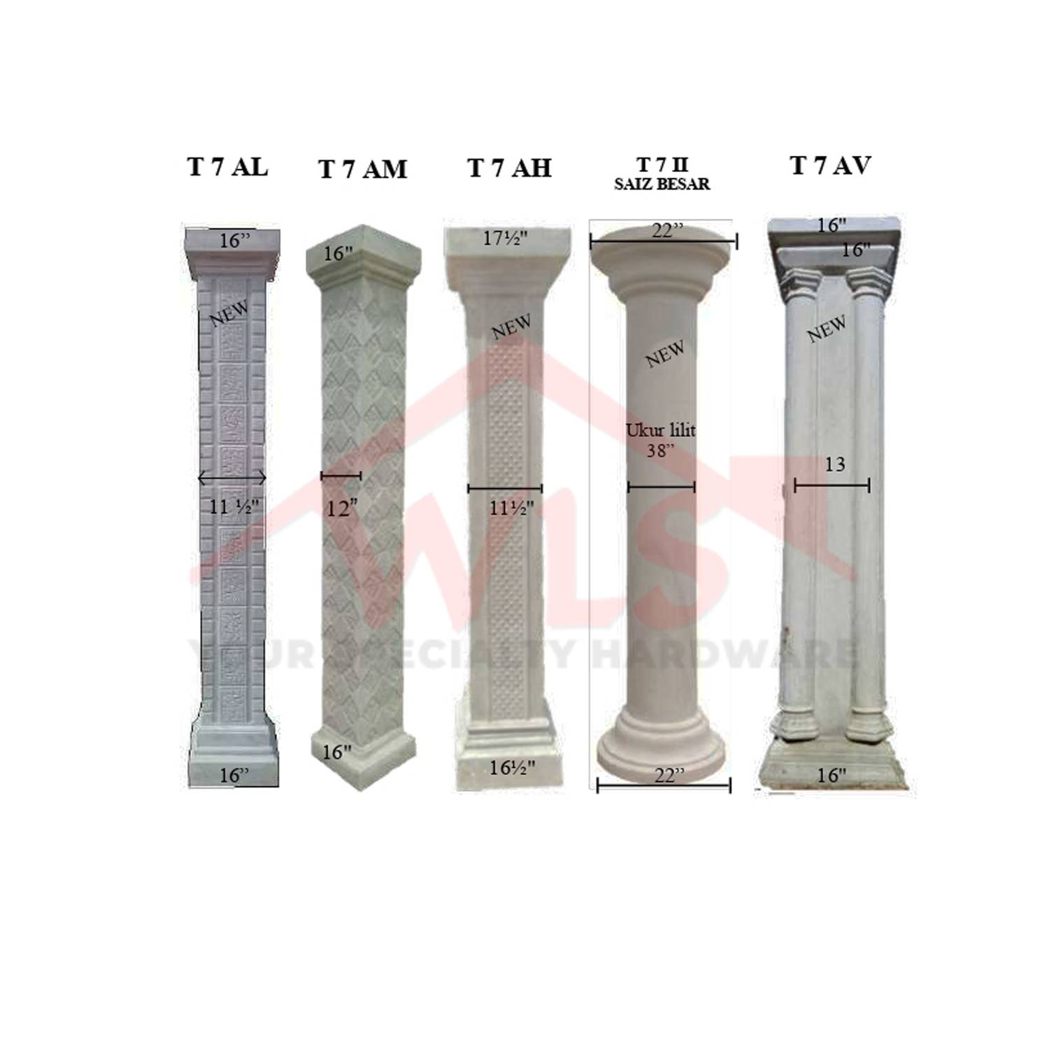 TIANG ROMAN 7' T7 (BIG)