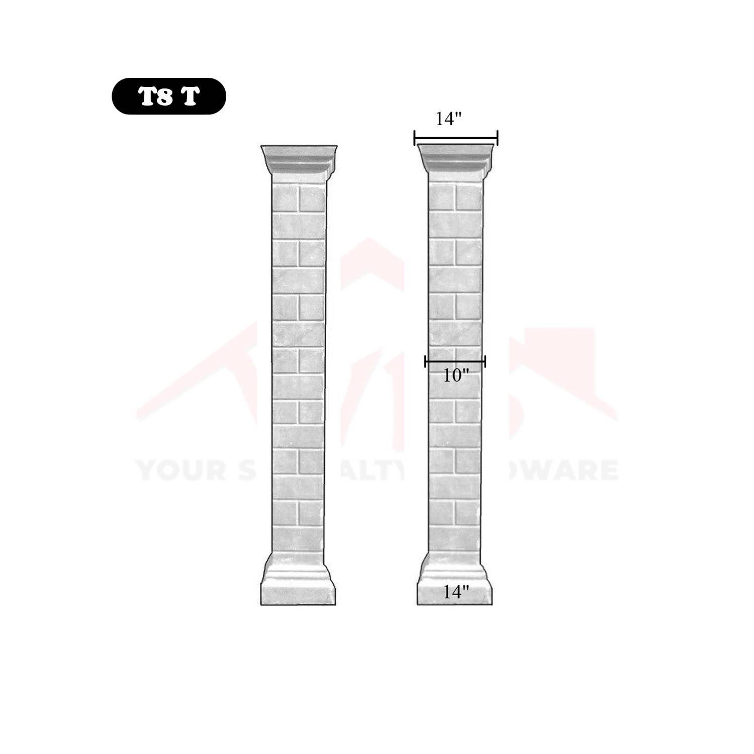 TIANG ROMAN 8' T8