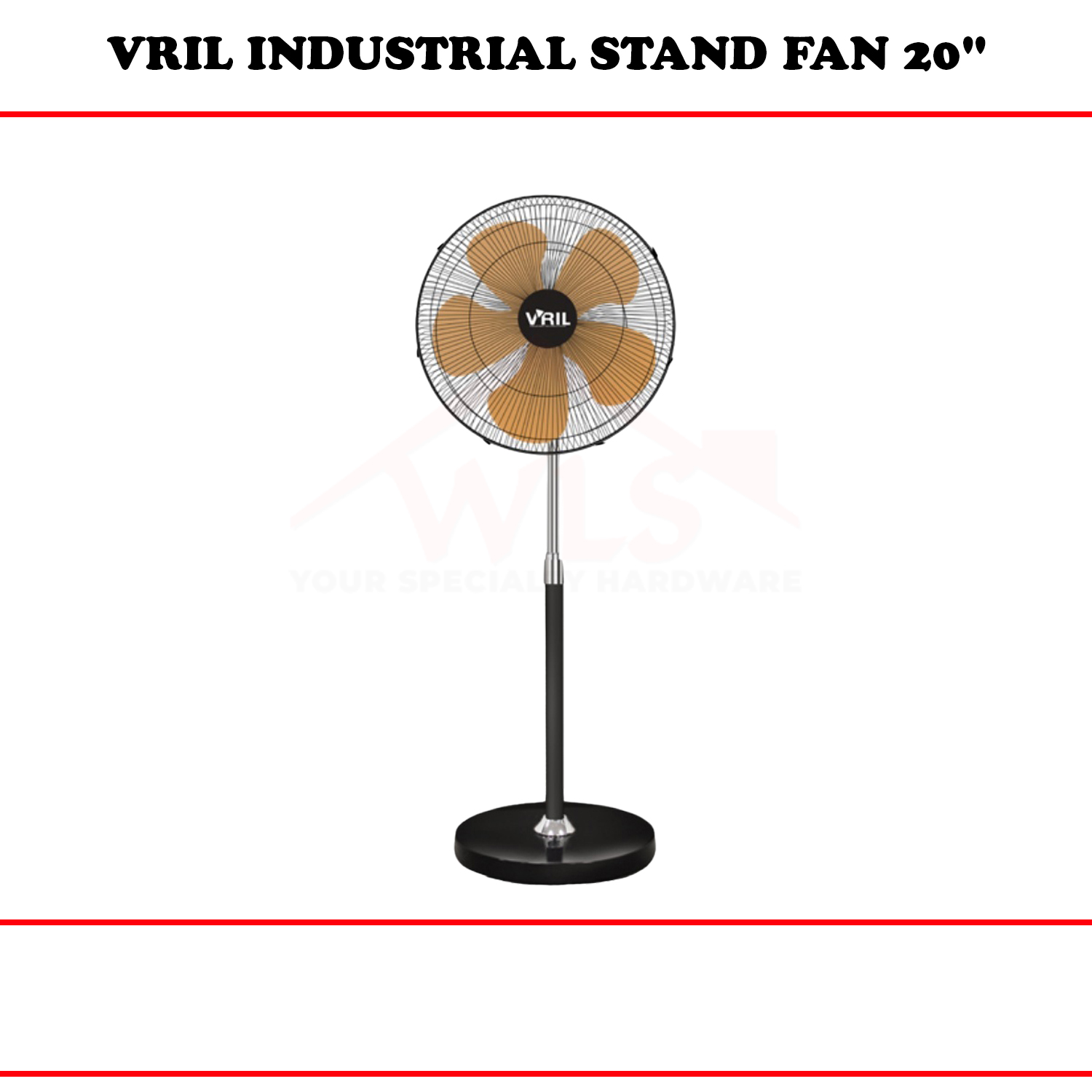 VRIL INDUSTRIAL STAND FAN 20"