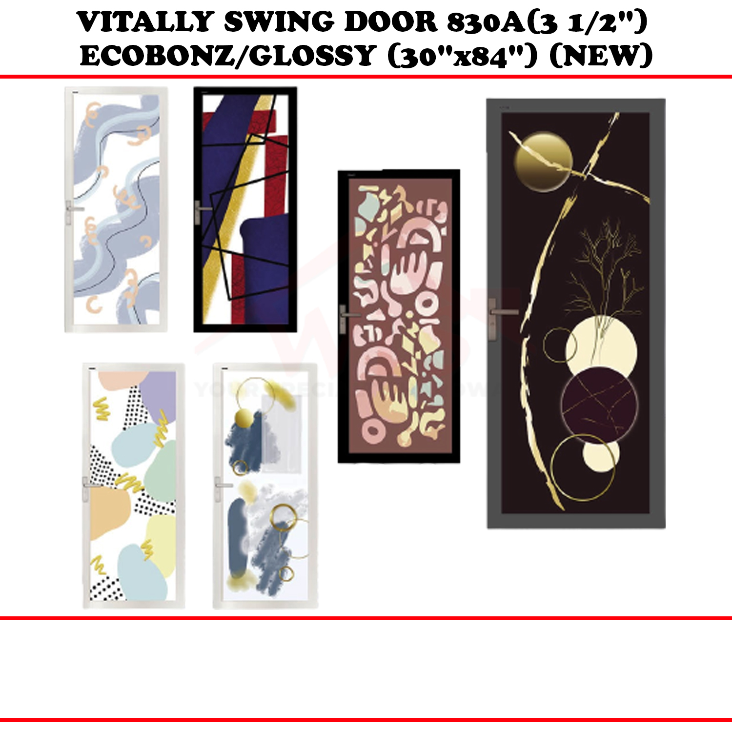VITALLY SWING DOOR 830A (3 1/2) ECOBONZ/GLOSSY (30"x84") (NEW)